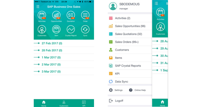 SAP Business One软件界面