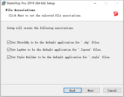 草图大师Sketchup Pro 2019 v19.3.253 64位英文版安装教程