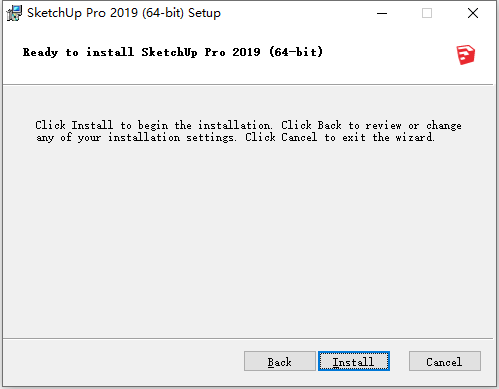 草图大师Sketchup Pro 2019 v19.3.253 64位英文版安装教程