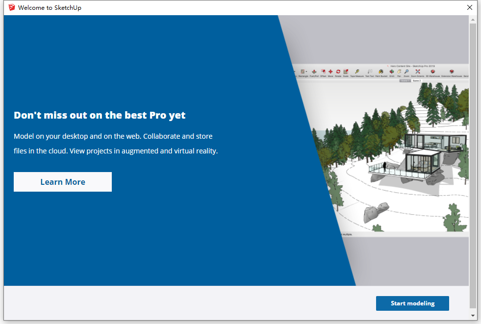 草图大师Sketchup Pro 2019 v19.3.253 64位英文版安装教程