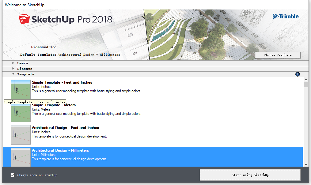 草图大师Sketchup Pro 2018 v18.0.16975 64位英文版安装教程