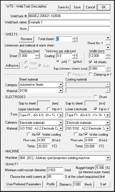 SORPAS焊接模拟系统实例