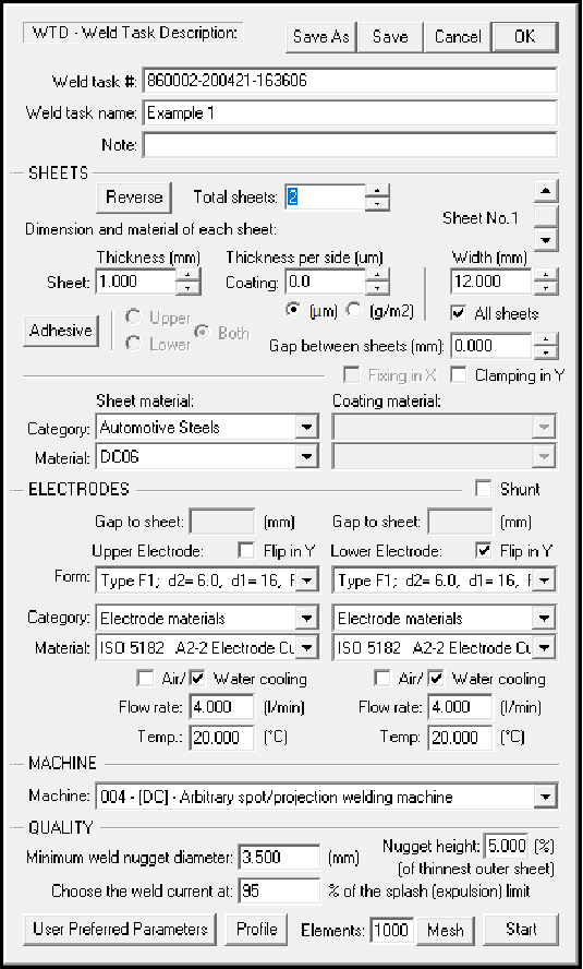 SORPAS焊接模拟系统实例