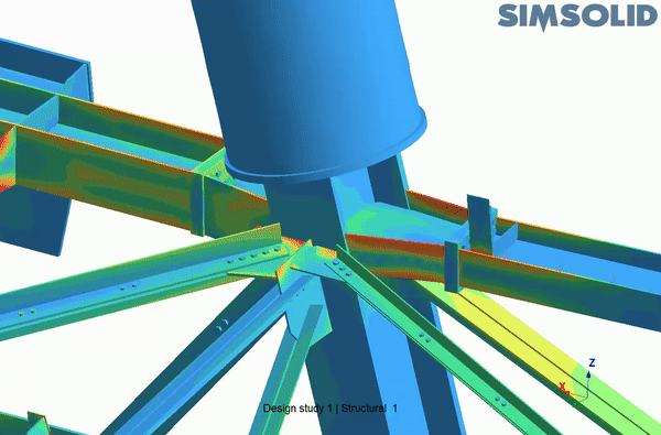 AEC | Altair SimSolid 无网格求解器高效探索大型钢结构设计