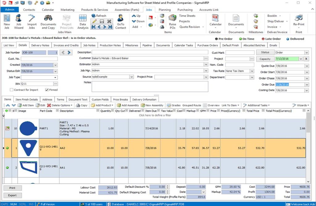 SigmaNEST Load Manager