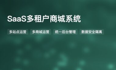 数商云-SaaS多租户商城系统 详细介绍