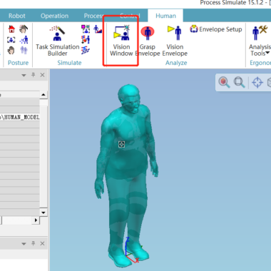 Process Simulate on Teamcenter人机工程视角观测