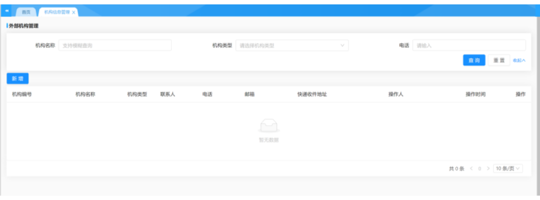 机构管理 01