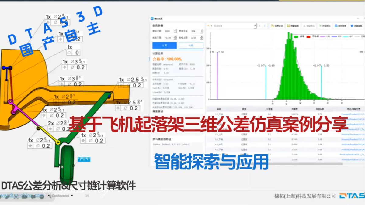 飞机起落架案例分享-国产自研-DTAS3D尺寸公差分析软件