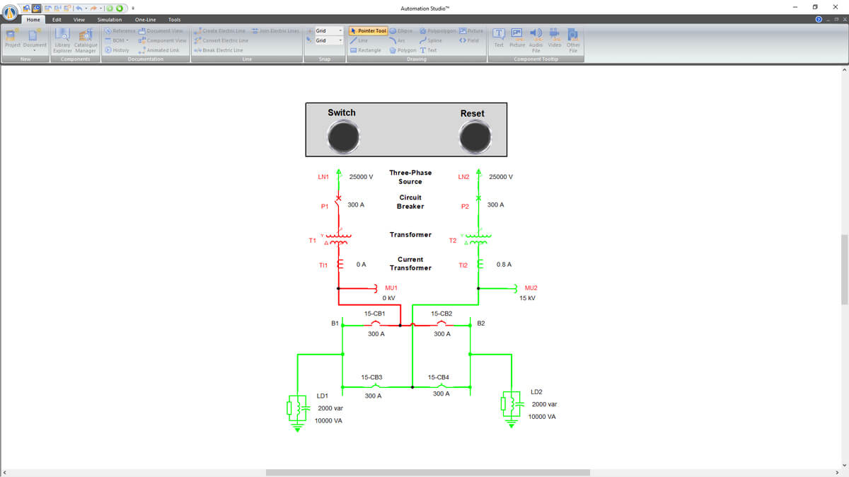 Automation Studio 电工单线图2