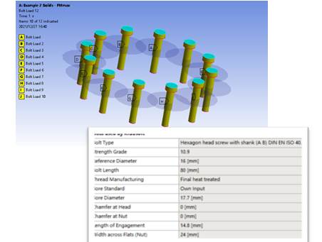 Bolt Assessment inside ANSYS 模型信息自动识别