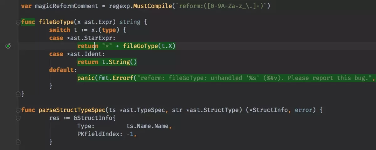 JetBrains GoLand 出口点高亮显示