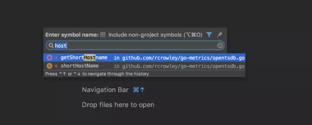 JetBrains GoLand 快速导航2