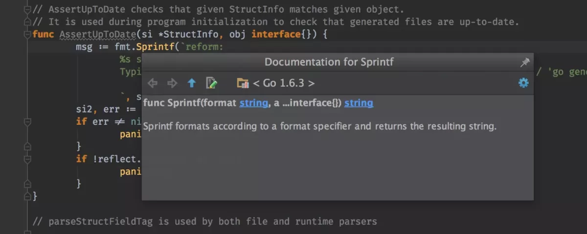 JetBrains GoLand 快速弹出窗口1