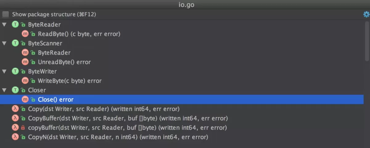 JetBrains GoLand 快速弹出窗口5
