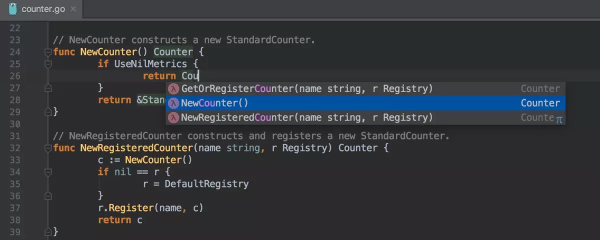 JetBrains GoLand 智能补全1