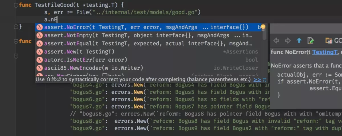 JetBrains GoLand 智能补全2