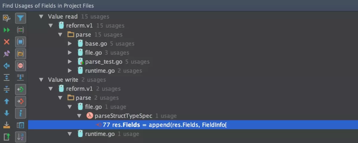 JetBrains GoLand 查找用法
