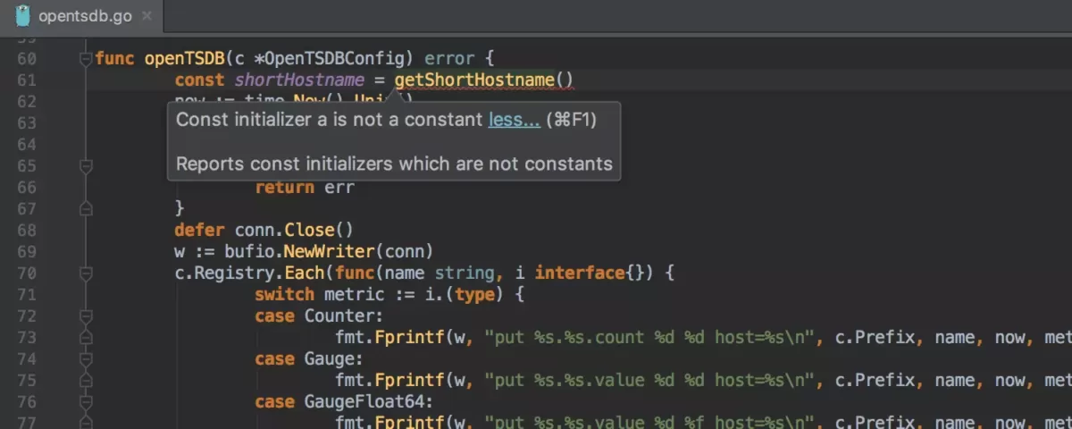 JetBrains GoLand 检查与快速修复11