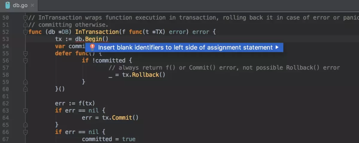 JetBrains GoLand 检查与快速修复12