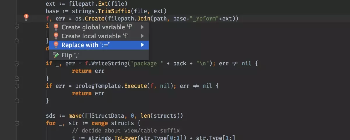 JetBrains GoLand 检查与快速修复3