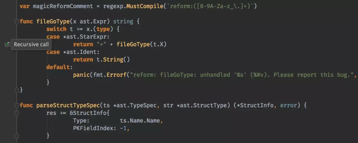 JetBrains GoLand 检测递归调用