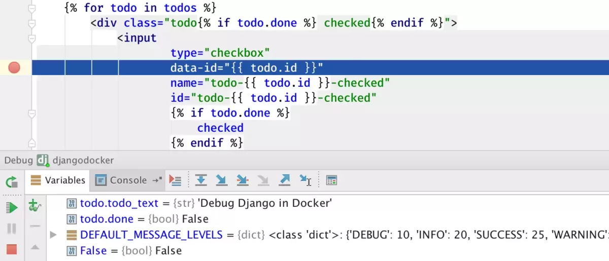 Jetbrains PyCharm 在模板内调试仅限 PRO 版