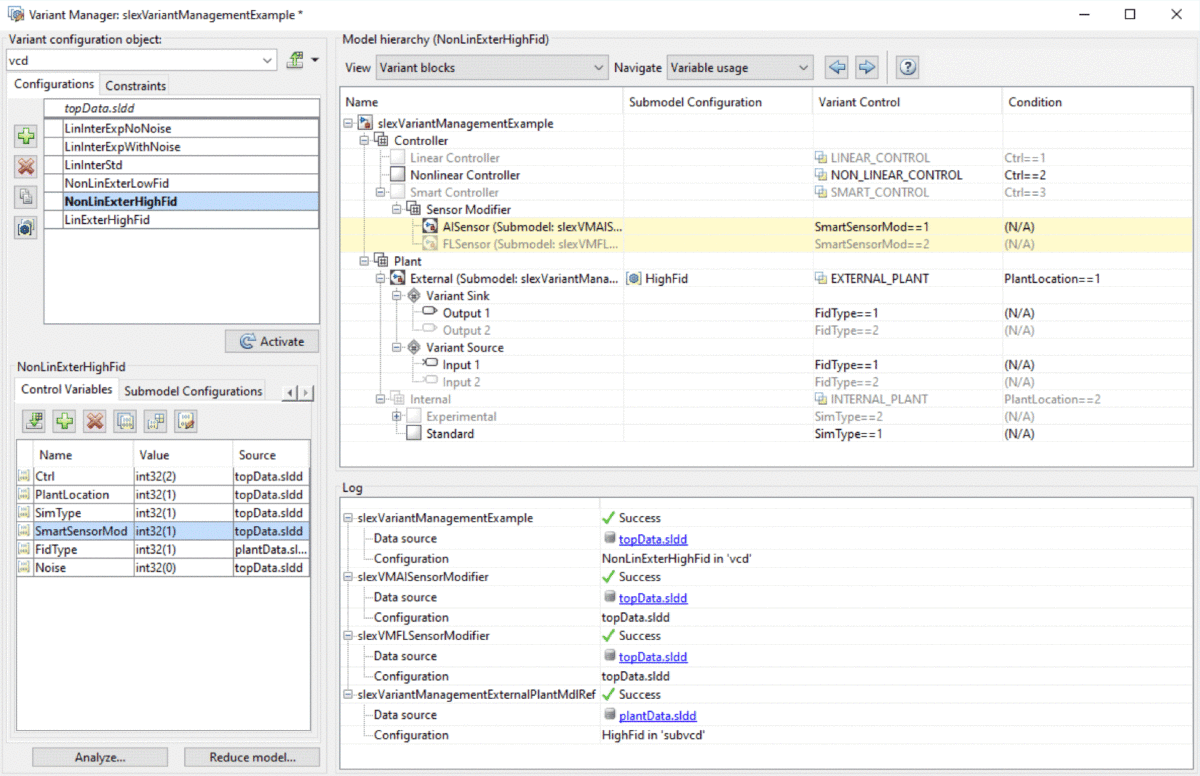 Simulink 管理模型变体1