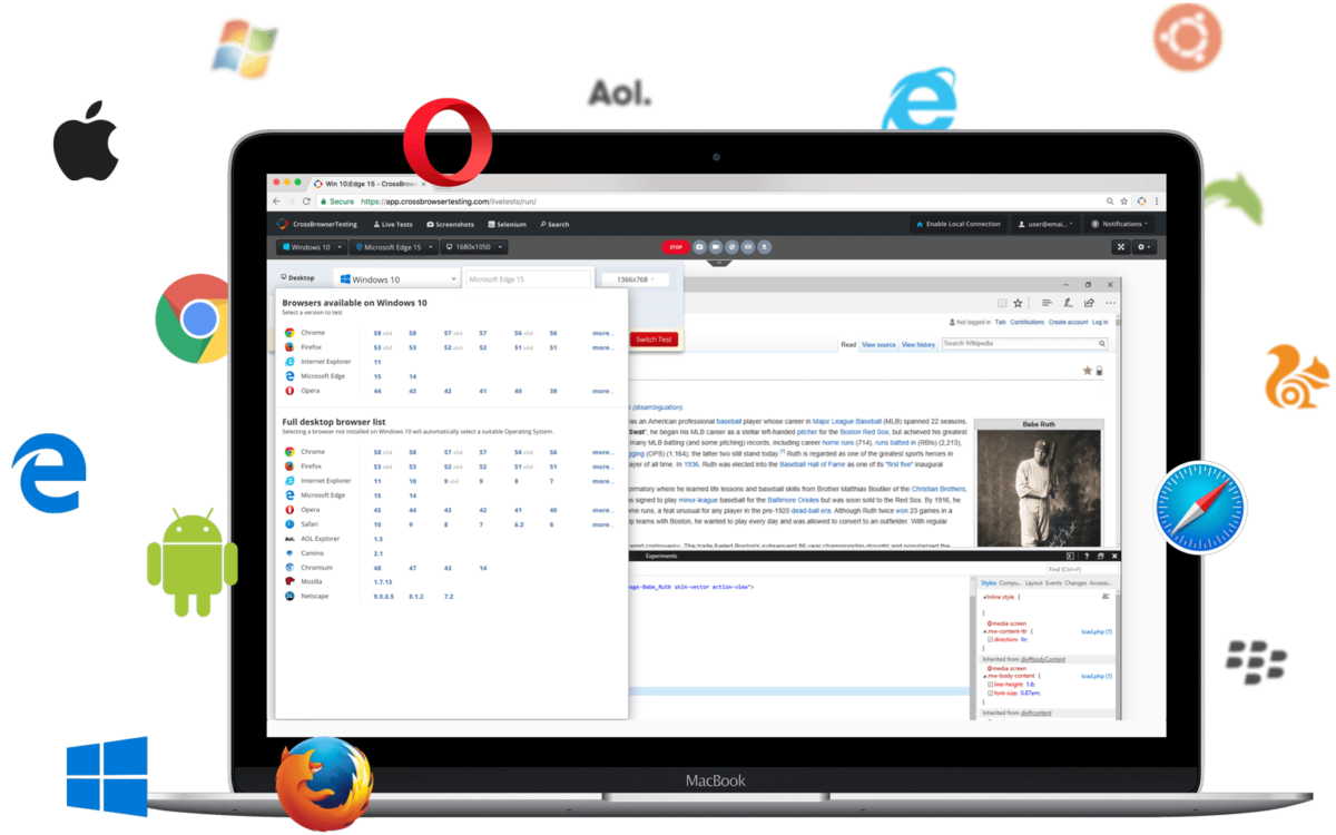 SmartBear CrossBrowserTesting 现场测试和本地测试1