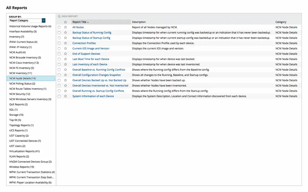 SolarWinds Network Configuration Manager 利用网络性能评估提高生产效率