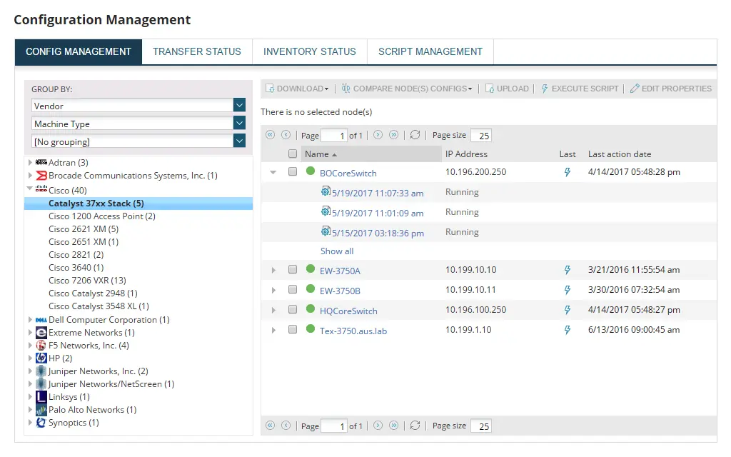 SolarWinds Network Configuration Manager 快速从设备或配置失败中恢复