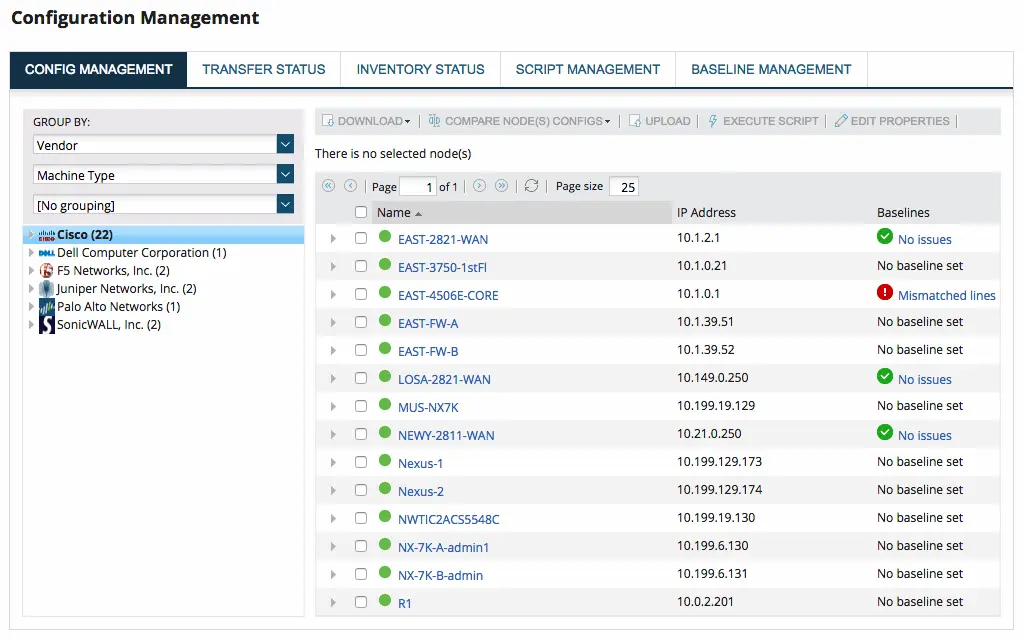 SolarWinds Network Configuration Manager 简化网络评估阶段以提高效率