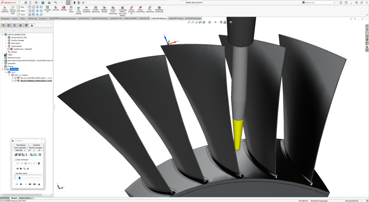 SolidCAM 五轴联动加工2