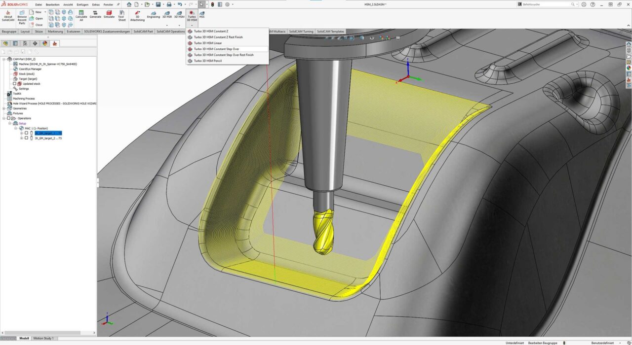 SolidCAM 等步距加工1