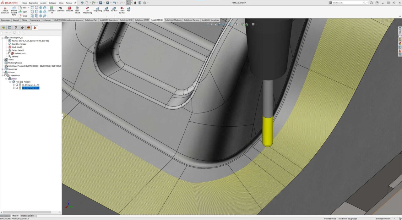 SolidCAM 等步距加工2