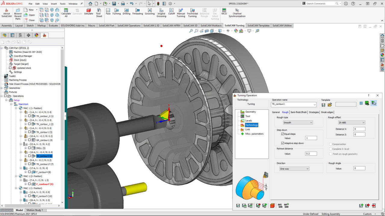SolidCAM 自动实时更新毛坯