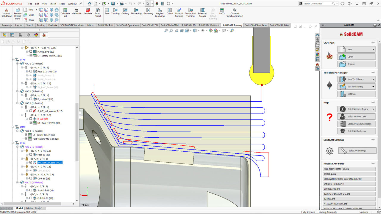 SolidCAM 高级车削功能1