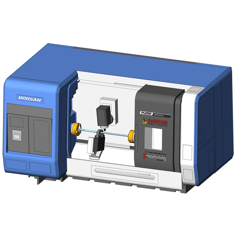 SolidCAM 先进的多转塔/多主轴车铣复合机床的完整解决方案4