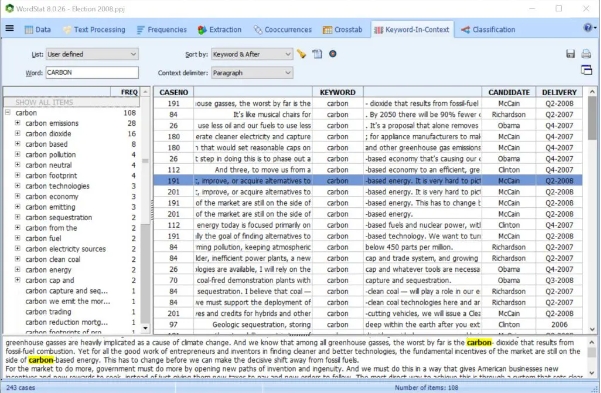 WordStat 内容分析和文本挖掘软件 功能模块 10