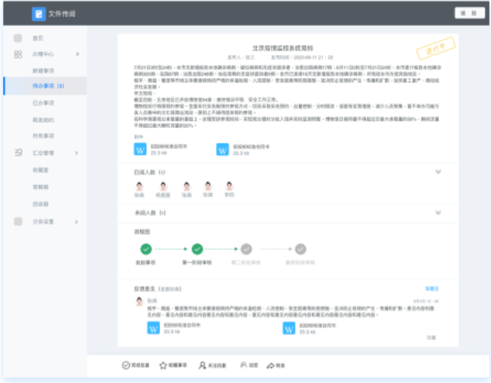 云之家OA 文件传阅2