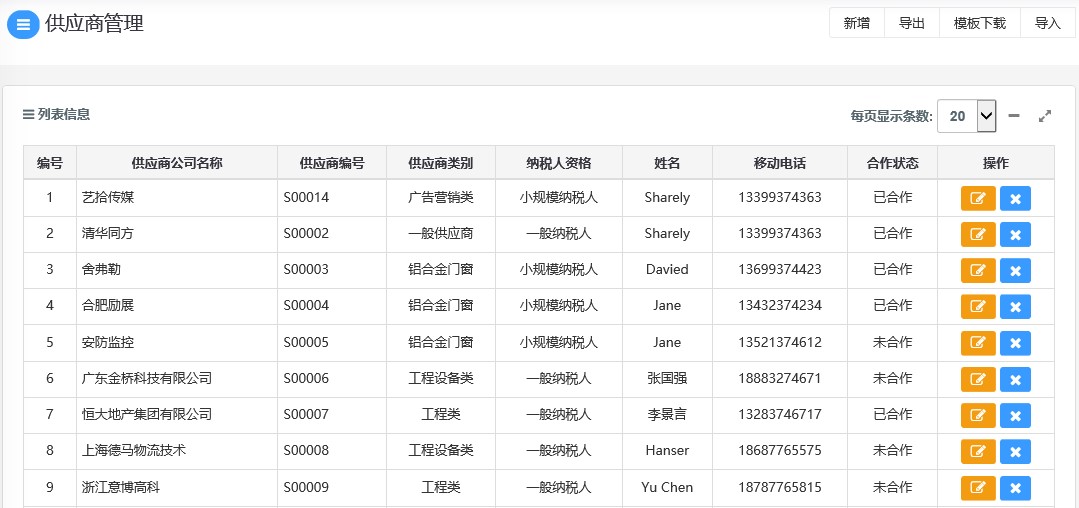 安码UCM 合同管理 功能模块 1