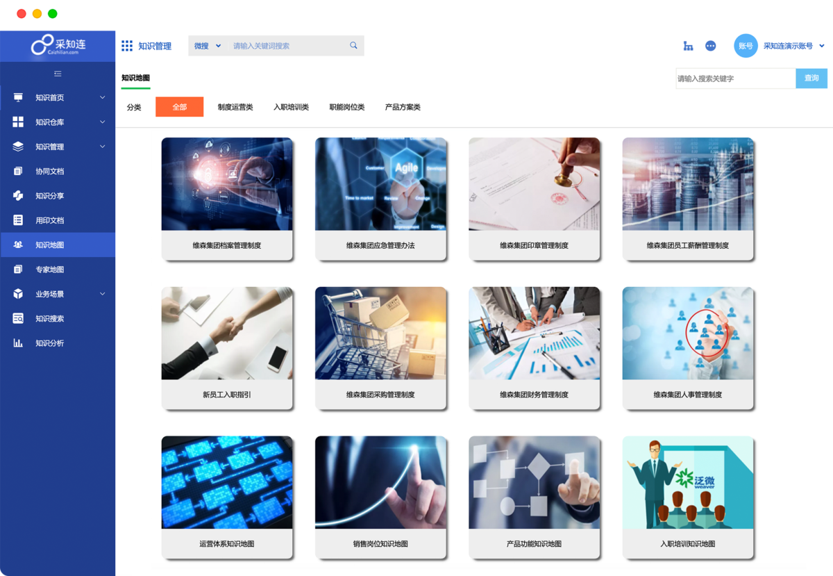 泛微·采知连知识管理系统 知识地图