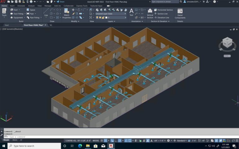 AutoCAD MEP 操作界面 01