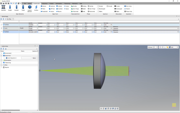 QUADOA OPTICAL CAD 操作界面 02