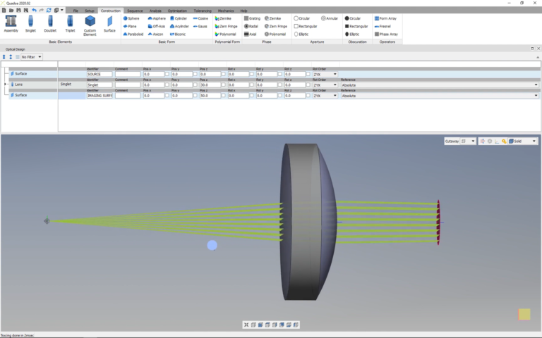 QUADOA OPTICAL CAD 操作界面 03