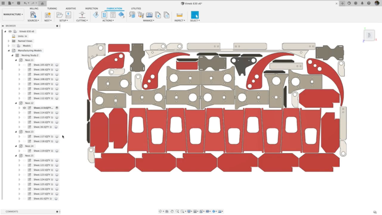 FUSION 360 – NESTING & FABRICATION EXTENSION 操作界面 04
