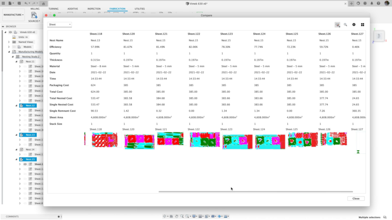 FUSION 360 – NESTING & FABRICATION EXTENSION 操作界面 05
