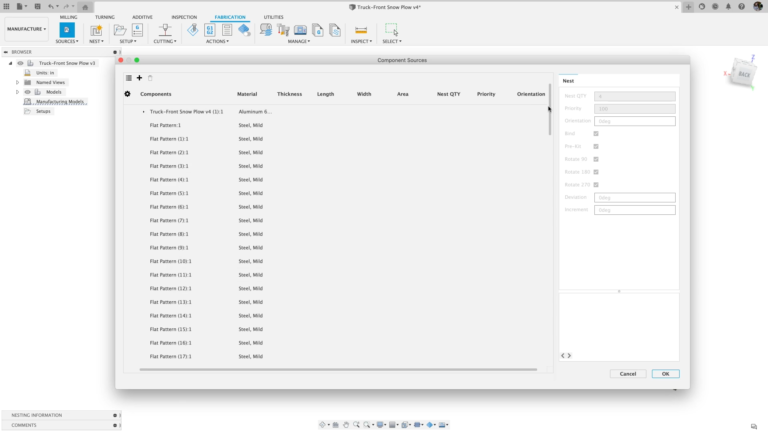 FUSION 360 – NESTING & FABRICATION EXTENSION 操作界面 06