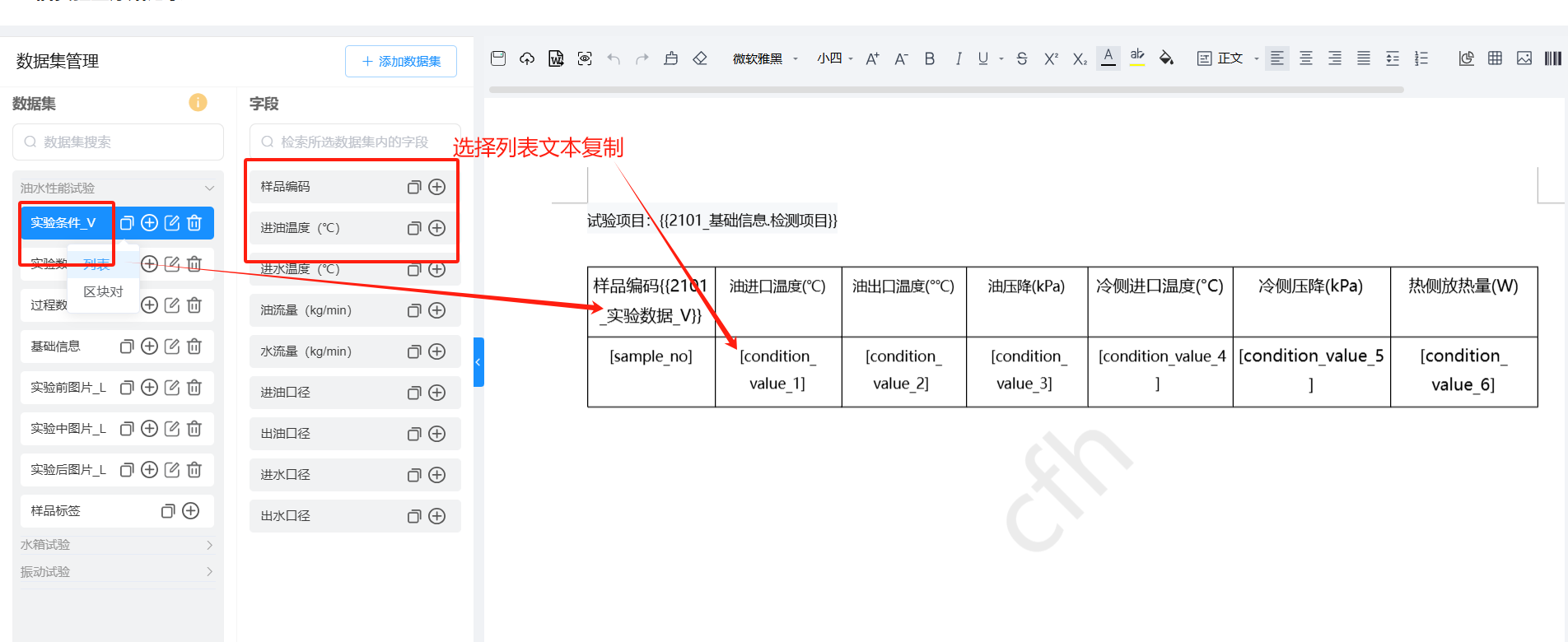 ELN模板配置：_V结尾