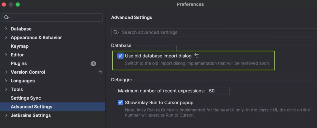 JetBrains DataGrip 新的导入功能5